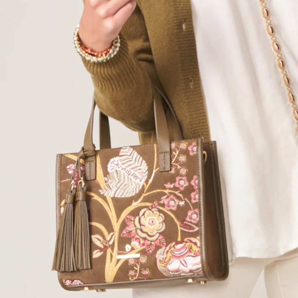 NWT Spartina 449 Siren Dune Satchel Jones Hundred Tree of Life